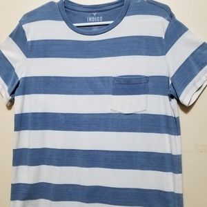 AE Blue&White Striped Pocket T. Size M. Never Worn